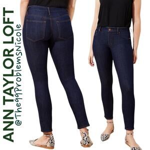 Ann Taylor Loft Modern Skinny Jeans in Dark Wash